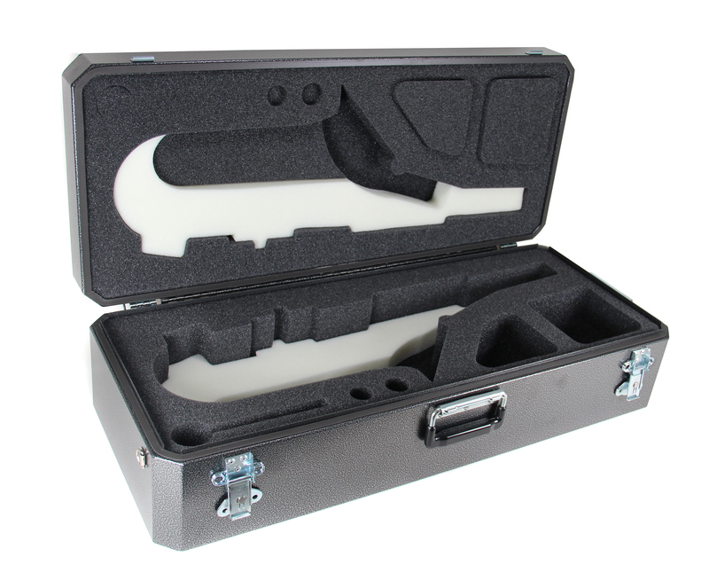 open empty TANK saxophone case